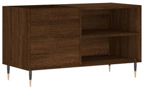barna tölgyszínű szerelt fa hanglemezszekrény 85x38x48 cm