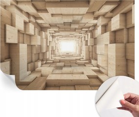 ĂntapadĂłs tapĂ©ta Divatos 3D fali ragasztĂłval Fa alagĂșt 104x70 cm