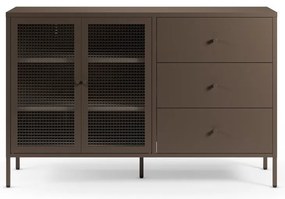 Szürke fém tálalószekrény 140x90x40 cm Layna – Marckeric