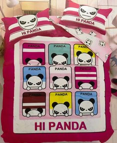 HI PANDA fotó ágynemű 140x200 cm 3 szett csomag Ágynemű mérete: 140x200 cm, A csomag tartalma: 3 Készletcsomagolás