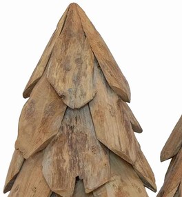 Karácsonyfa állvánnyal 3 pcs Barna Tömör tíkfa