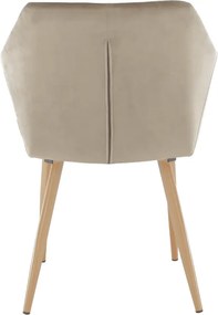 Szék, szövet Taupe szürke-barna/bükk, ODOVEL