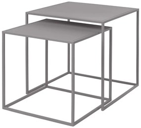 Világosszürke fém dohányzóasztal szett 2 db-os 40x40 cm Fera – Blomus
