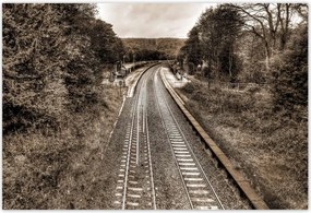 Poszterek 155x105 Sínek szépia fotó