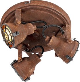 Okos mennyezeti lámpa rozsdabarna színben, 3 WiFi GU10-zel - Sorra