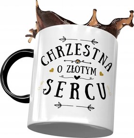 Fekete Bögre Keresztelőre Születésnapra Ajándék Nyomtatott Fotóval