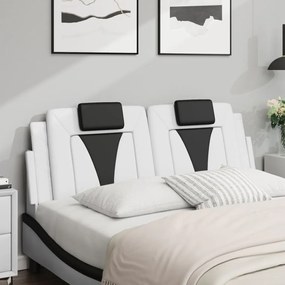 fekete és fehér műbőr fejtámla párna 120 cm