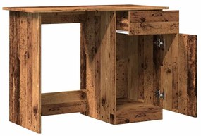 antik fa színű szerelt fa íróasztal 100 x 50 x 76 cm