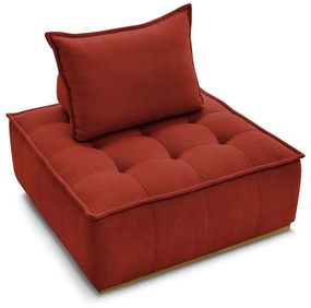 Téglavörös zsenília fotel Elisa – Bobochic Paris