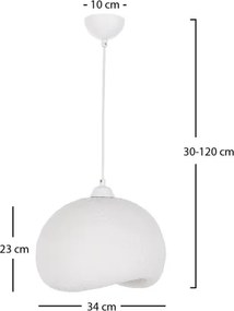 Brilagi - Kábeles függőlámpa WABI SABI 1xE27/40W/230V Ø 34 cm fehér