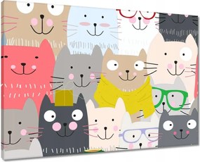 Vászonkép 70x50 Cica Cicák