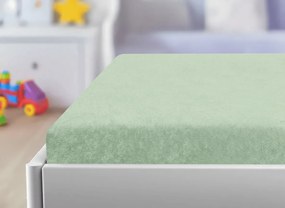 Gyerek frottír lepedő 60x120 cm zöld