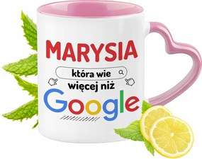 Marika bögre rózsaszín, szív alakú füllel Kávés Ajándék