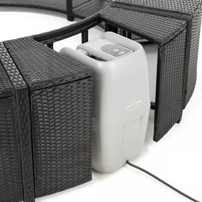 Lay-Z-Spa kör alakú rattan jakuzzi bútor, 180 cm, fekete