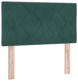 Boxspringágy Matraccal Sötét Zöld 80x200 cm Bársonyos