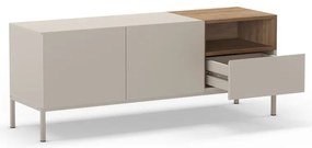 Krémszínű TV-állvány 140x55 cm Cailin – Marckeric