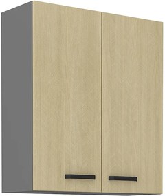 Felső konyheszekrény Scarmi 80 G-90 2F (Antracit + Herringbone scandi). 1049776