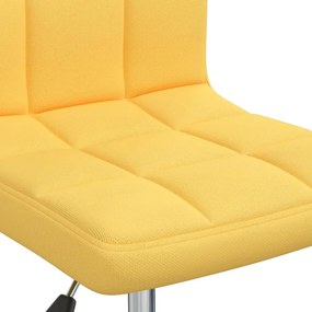 vidaXL mustársárga szövet forgó irodaszék