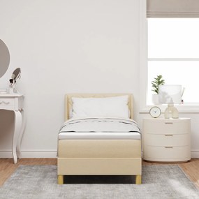 BoxSpring Ágy Matrac Kárpittal, Krém, 80 x 200 cm