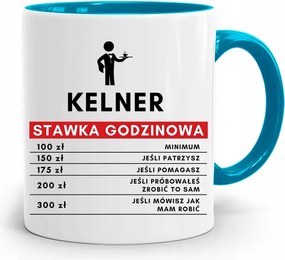 Pincérnek Kék Bögre Óradíj fényképes nyomtatással