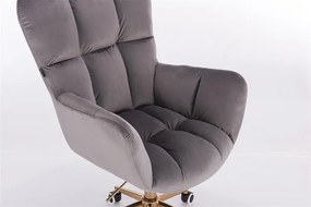 HR650N Grafit modern velúr szék arany lábbal