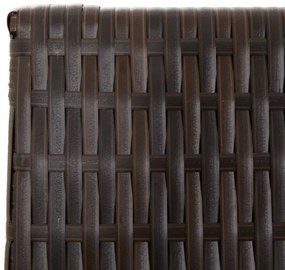 barna 4 paneles polyrattan térelválasztó