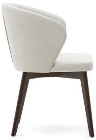 Krémszínű kárpitozott étkezőfotel Darice – Kave Home