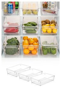 Műanyag hűtőszekrény rendszerező szett 3 db-os – Hermia