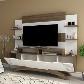 Deparo Walnut and White TV-fal