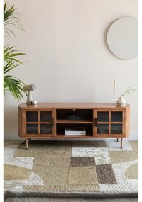 Natúr színű kaucsukfa TV-állvány 150x55x38 cm Yaz – White Label