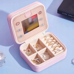 Utazó Rendező Tok Ékszerdoboz rózsaszín "e" vagy "r" betű