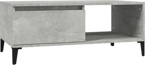 vidaXL betonszürke szerelt fa dohányzóasztal 90x50x36,5 cm