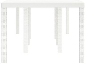 Kert Asztal Fehér 250x100x73 cm Poly Rattan, Kert Asztal Fehér 100x100x73 cm Poly Rattan, Kert Asztal Fehér 150x100x73 cm Poly Rattan