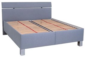 Kárpitozott ágy ALIS, tárolóval, matrac nélkül, 180x200 cm, világosszürke