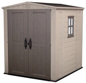 KETER FACTOR 6x6 műanyag kerti ház, tároló ablakkal - bézs/szürke/barna ()