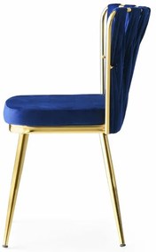 Kusakli Navy Blue and Gold étkezőszék szett, 4 db, 4 db