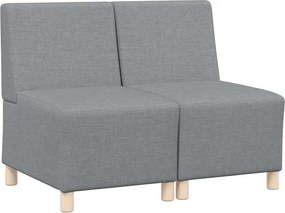 vidaXL Karfa Nélküli Modularis Kanapé Egység 2 pcs Világosszürke