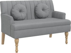 vidaXL világosszürke szövetpad párnákkal 113x64,5x75,5 cm