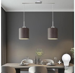 Eglo Eglo - LED Csillár zsinóron TUNJA 2xE27/60W/230V barna EG32519C