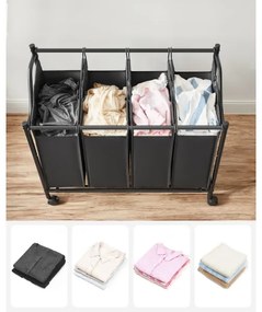 LINA fekete szennyeskosár