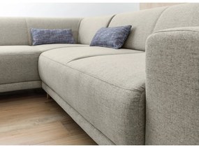 Bézs kinyitható-tárolóhelyes sarokkanapé (bal oldali-L alakú) Classy Sophie – Miuform