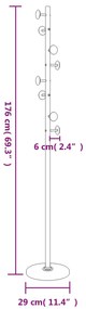 fehér porszórt vas ruhafogas 176 cm