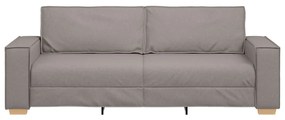 vidaXL 3 Személyes Kanapé Taupe 180 cm-es Szövet