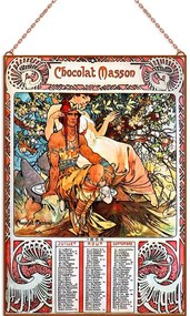 Alphonse Mucha - Manhood üvegkép, falikép