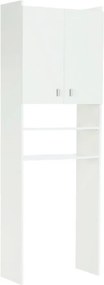Szekrény a mosógép fölé, fehér, NATALI