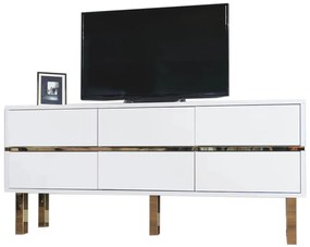 DANCAN MATRAGI TV asztal, 138x61x30, fehér fényű