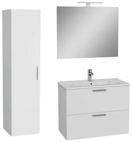 VitrA Mia Fürdőszobabútor szett 80 cm mosdóval, mosdócsapteleppel, lefolyóval és szifonnal fehér KSETMIA80B