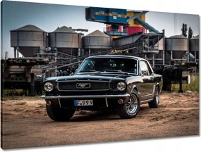 Vászonkép 90x60 Fekete Ford Mustang Auto