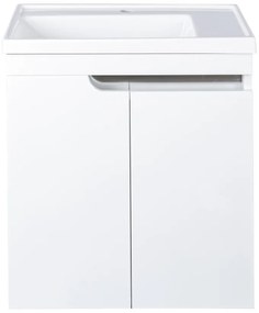 Piramida EURIDIKA 60 LH fali fürdőszobabútor - műmárvány mosdóval - 2 ajtós - 60 x 64 x 38 cm