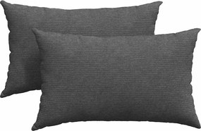 vidaXL Kanapé párnák 2 pcs Sötétszürke 50 x 30 cm Bársonyos szövet
